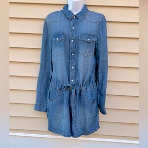 ABS Chambray Long Sleeve Romper/Jumpsuit